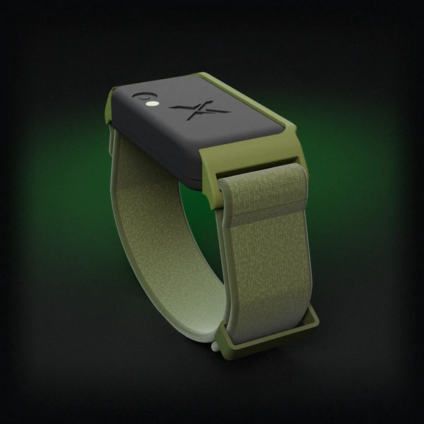 XTuned Band with an olive drab frame and strap